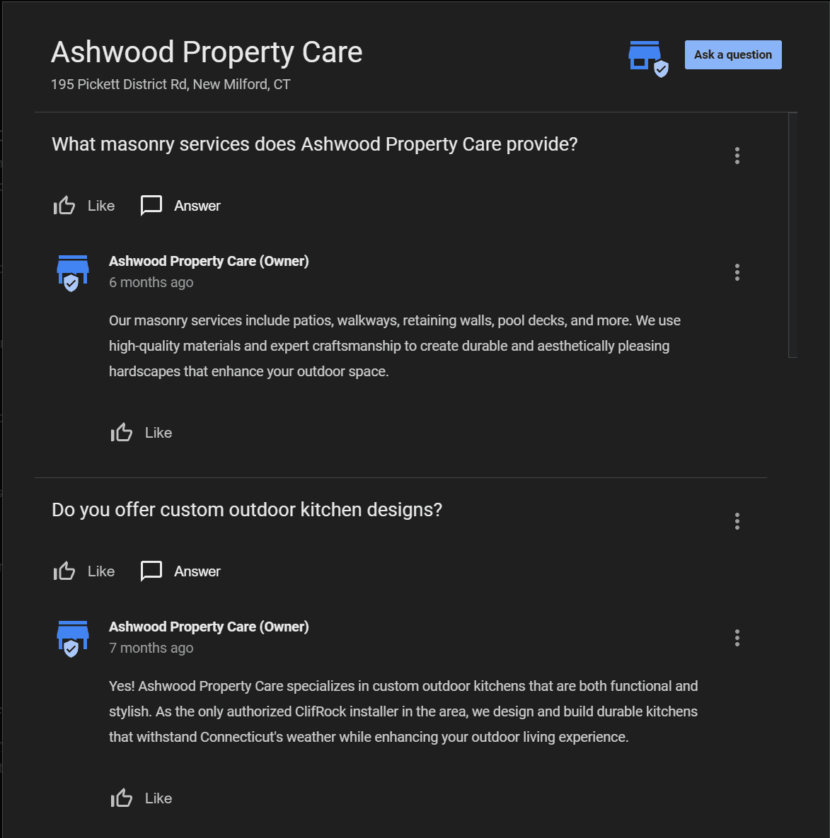 A couple of questions and answers on the GBP.