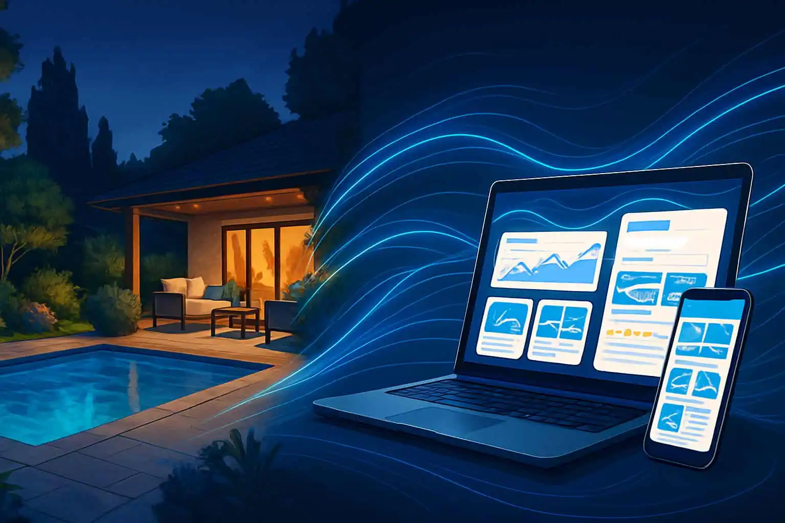 generated image of house and computer.