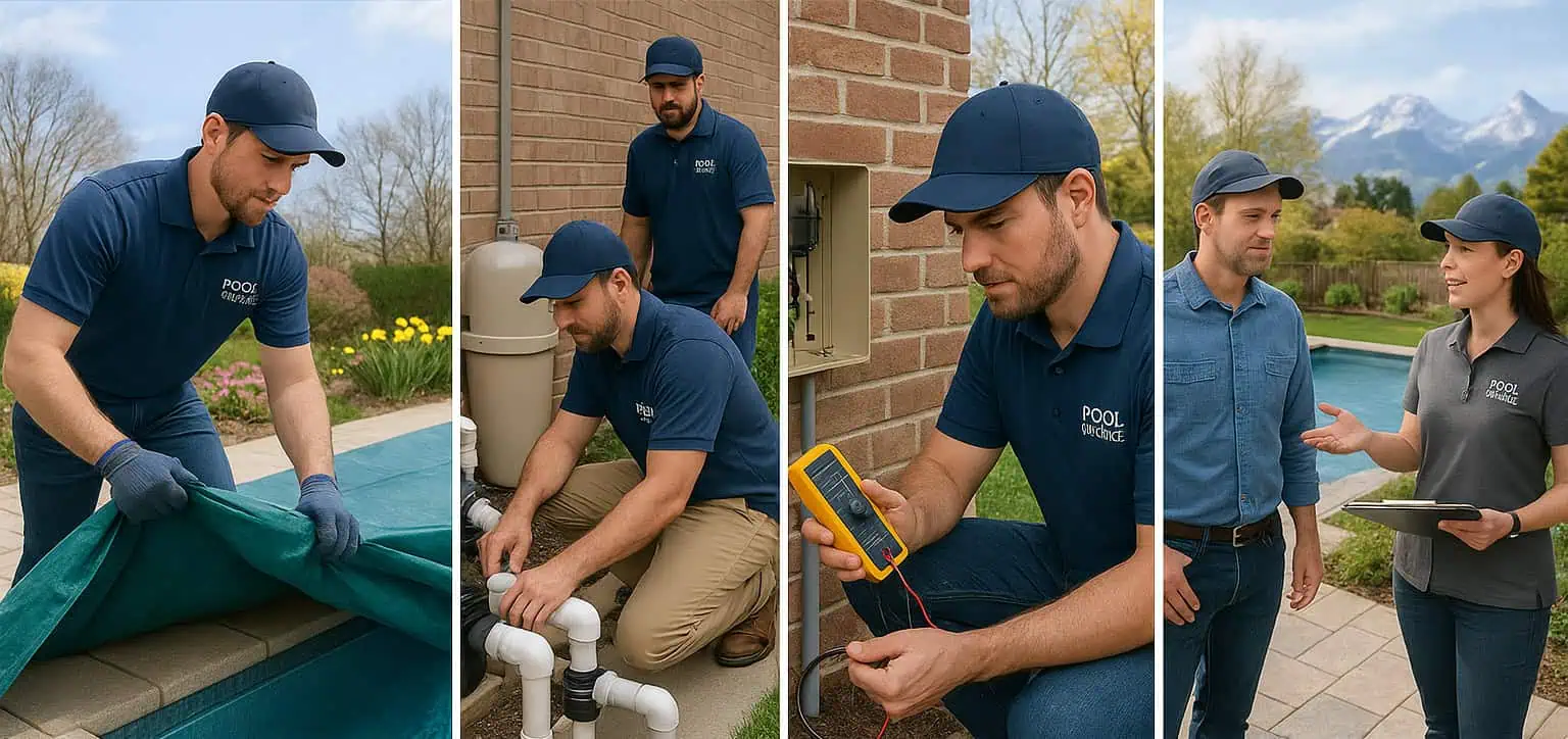 Regional spring pool and landscape services across different U.S. markets.